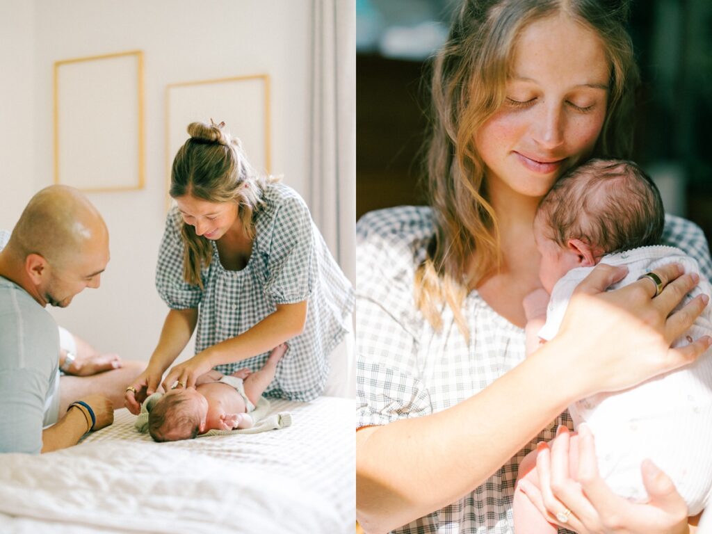 Columbus in-home newborn session with natural and candid images
