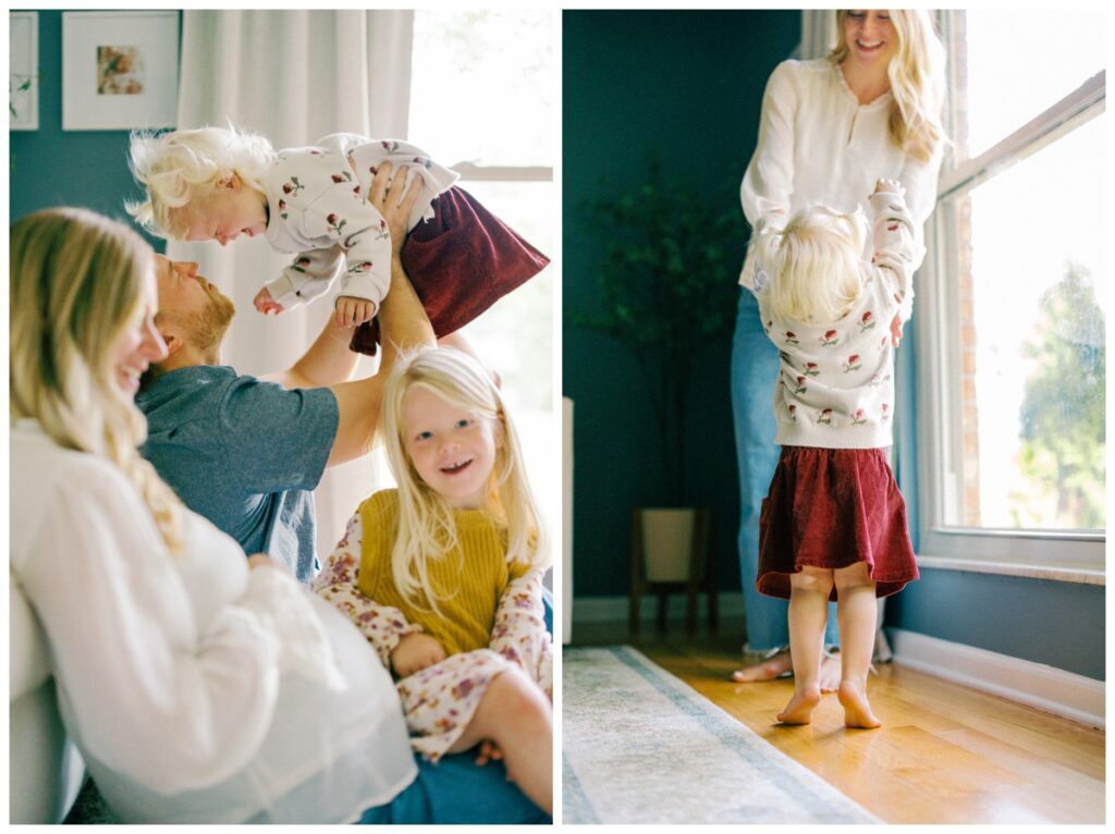 Columbus At-Home Maternity Session With Sisters