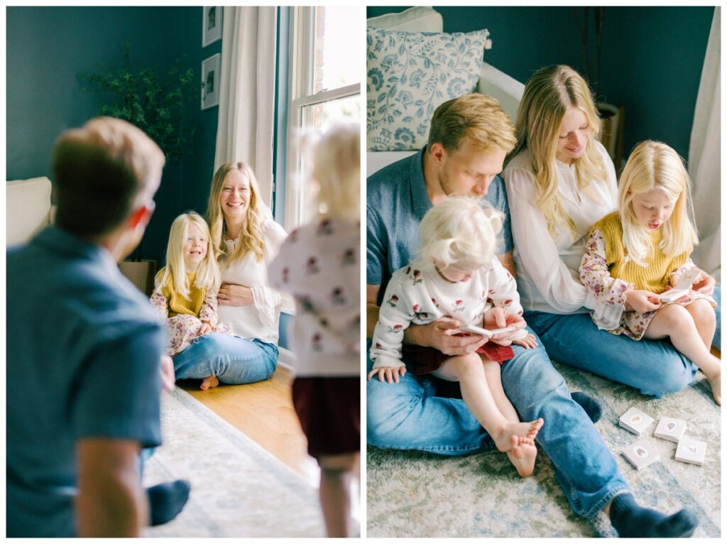 Columbus At-Home Maternity Session With Sisters